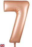 Oaktree 34inch Number 7 Satin Pastel Rose Quartz - Foil Balloons